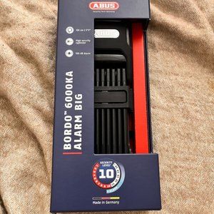 Abus Bordo 6000KA BIG XPlus Alarm Folding Lock - Keyed, 3.9'/120cm, Includes SH